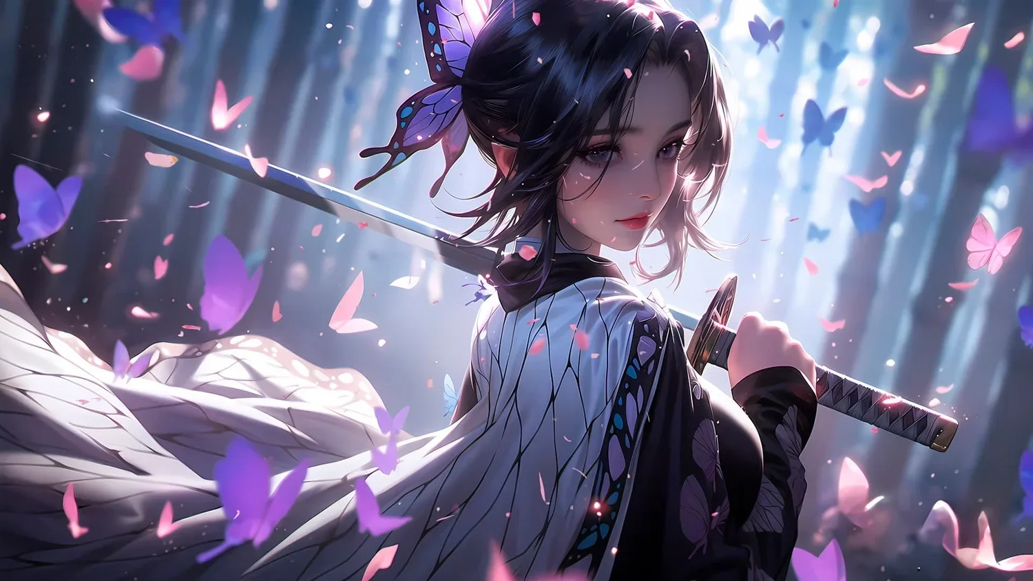 Shinobu Kocho Butterfly Blade wallpaper preview