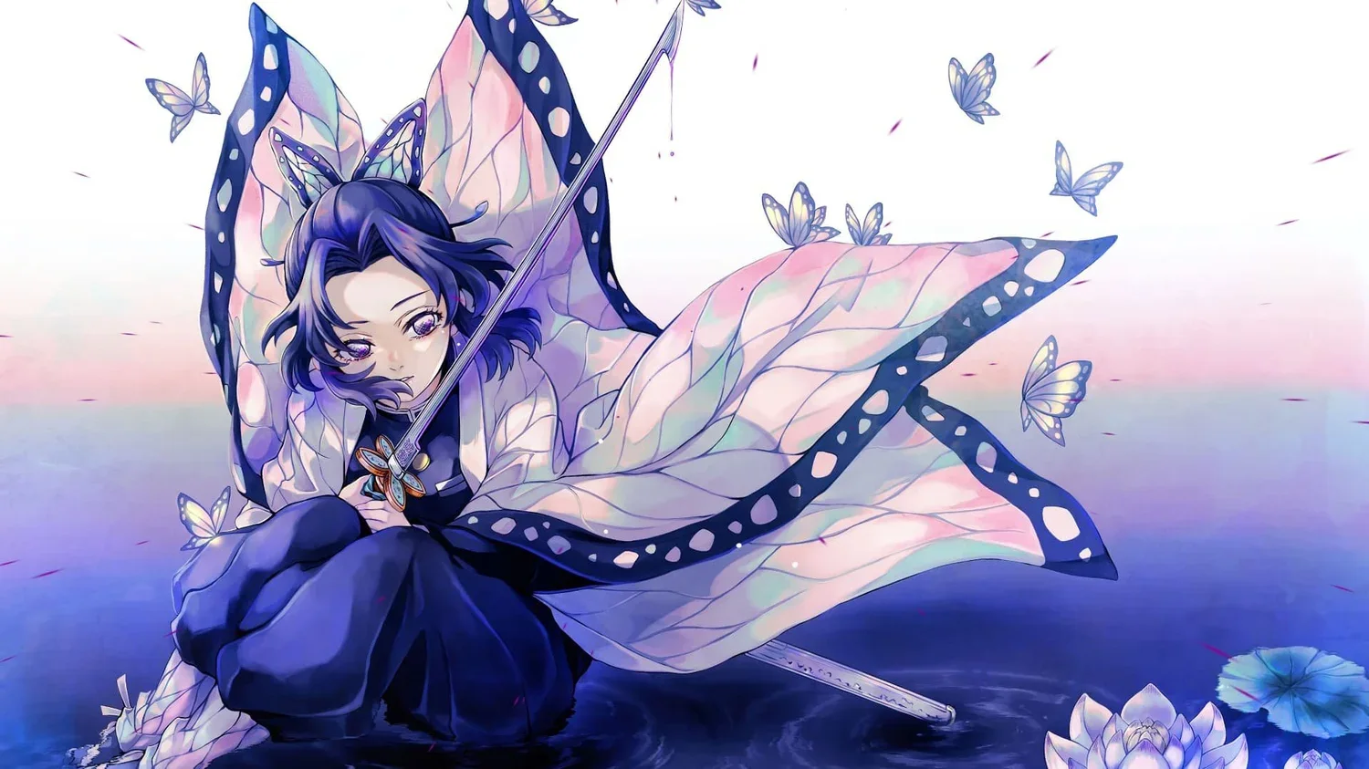 Shinobu Kocho Water Reflection wallpaper preview