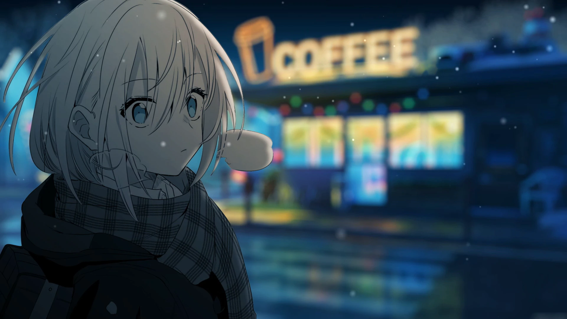 Shirazuku at a Night Coffee Shop