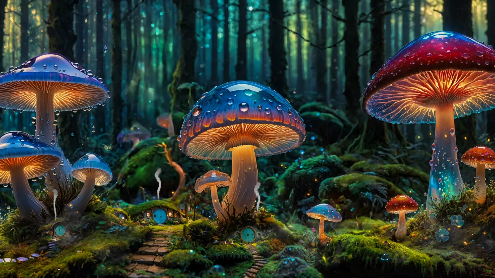 Shroomville Magic Mushroom Forest wallpaper preview