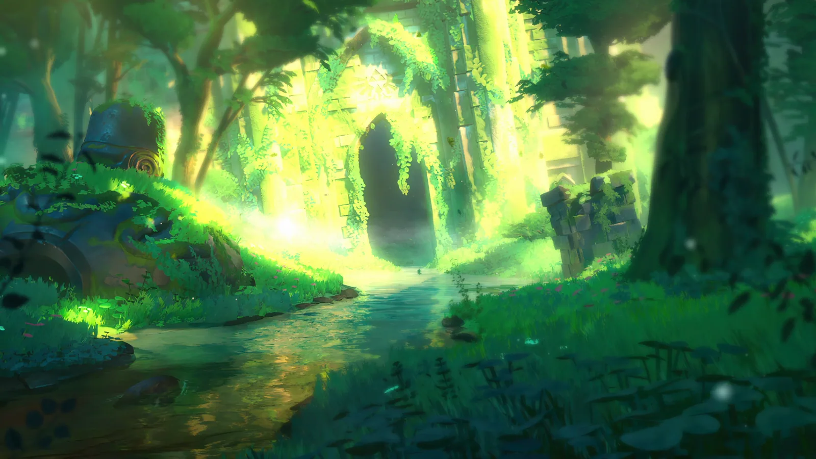 Sinking Temple Forest Ruins