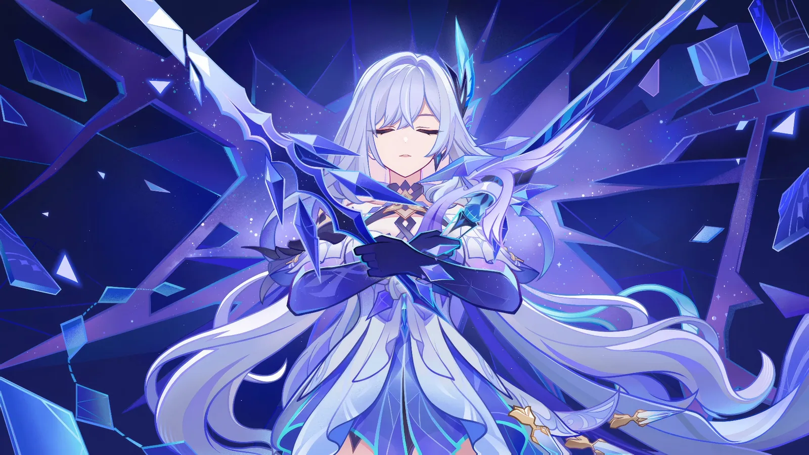 Skirk in a Violet Energy Portrait - Genshin Impact