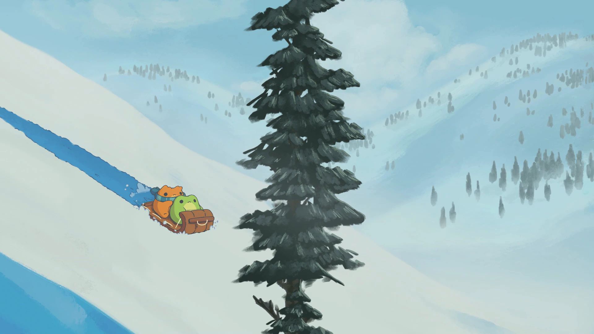 Sledding Frog and Toad by Abi Toads