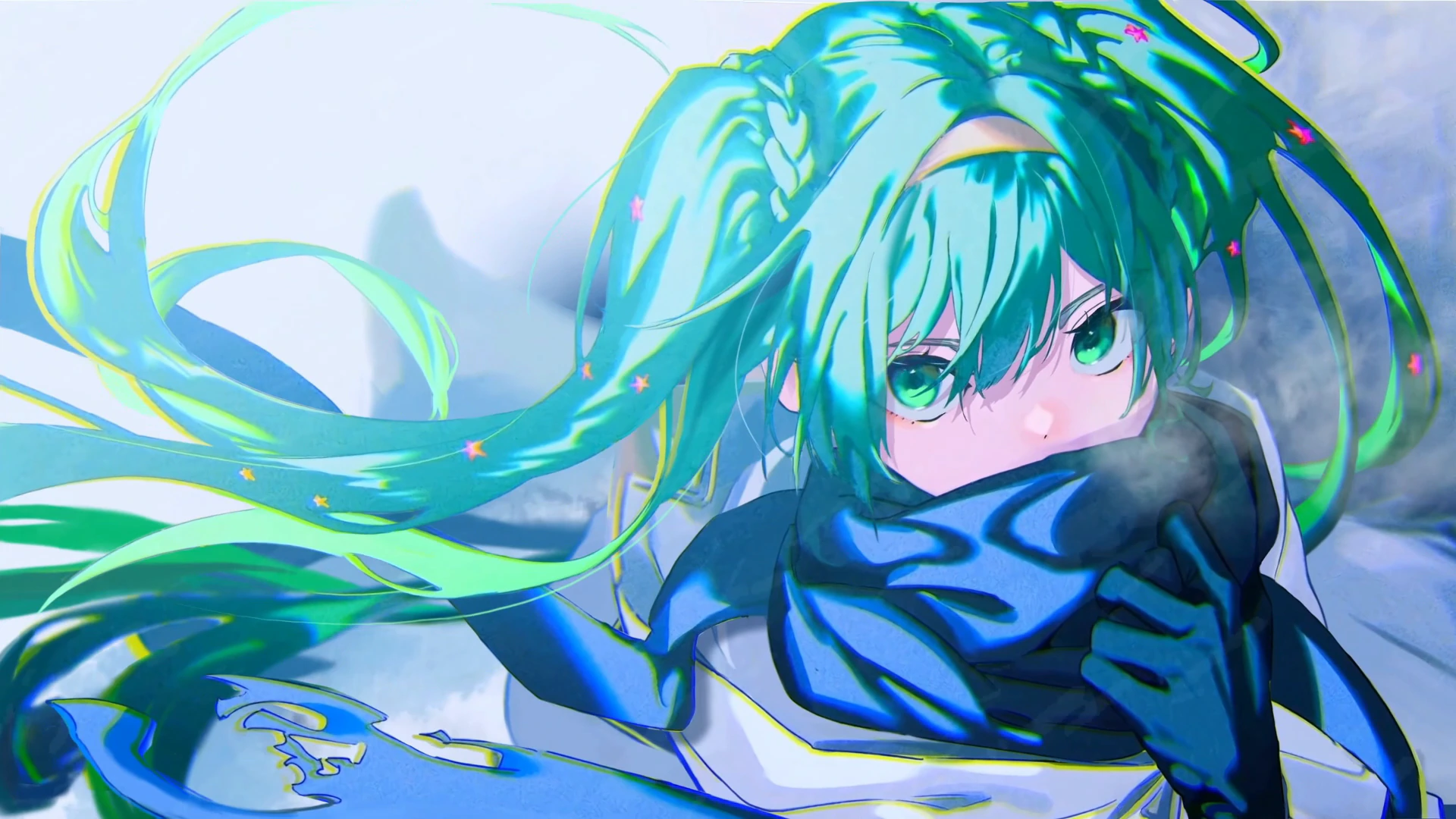 Snow Miku in a Winter Scarf