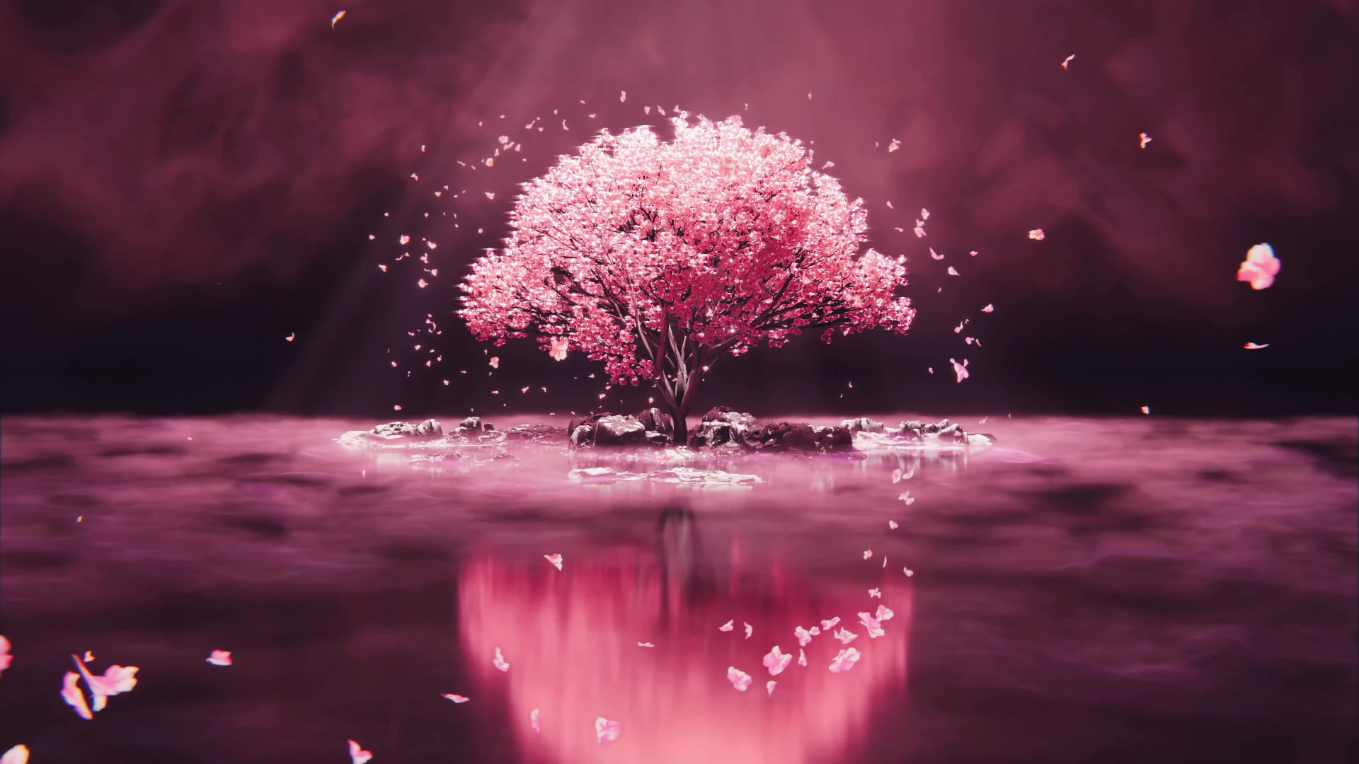 Spirit Tree Beneath Cherry Blossoms