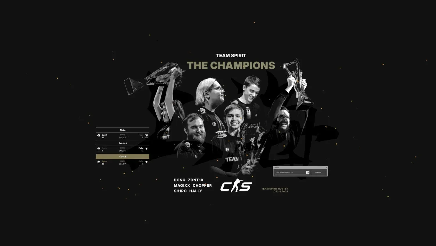 Spirit Unbroken | Team Spirit Champions CS2 wallpaper preview