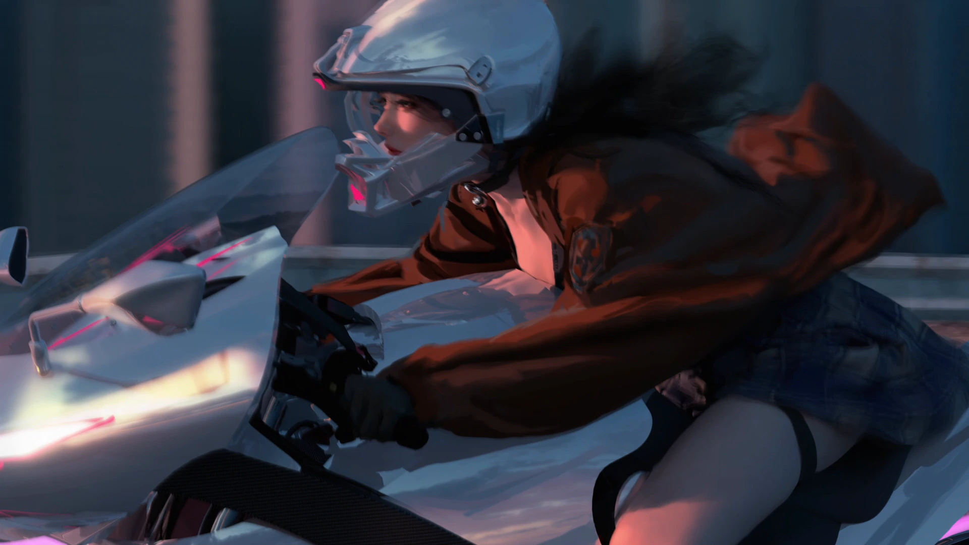 SunFragment Futuristic Rider by WLOP
