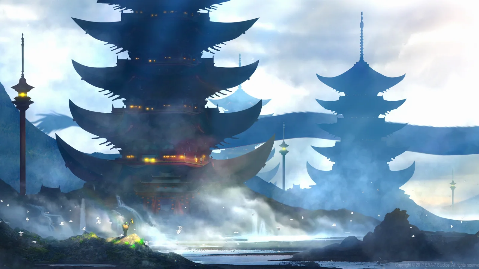 Temple and Dragon