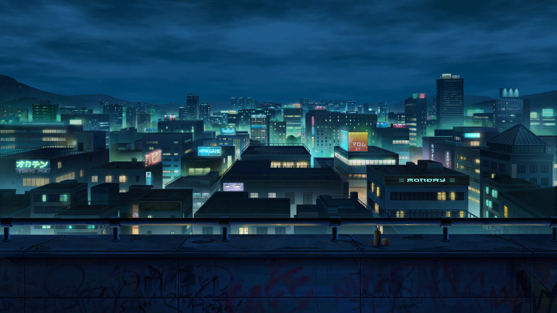 Tokyo Rooftop City Lights