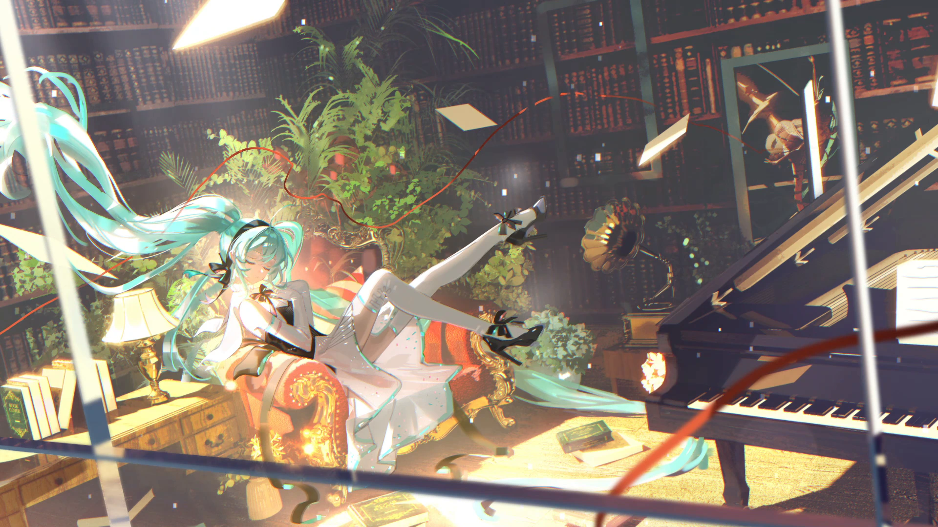 Hatsune Miku in a Sunlit Study