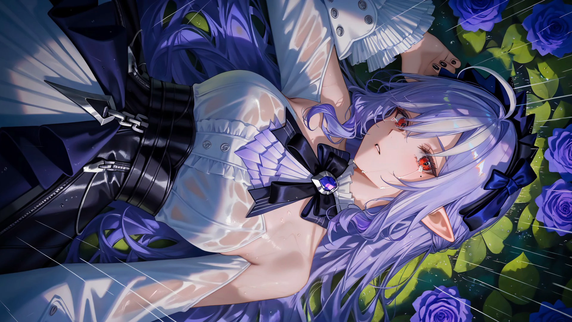 Vivian Among Blue Roses - Zenless Zone Zero