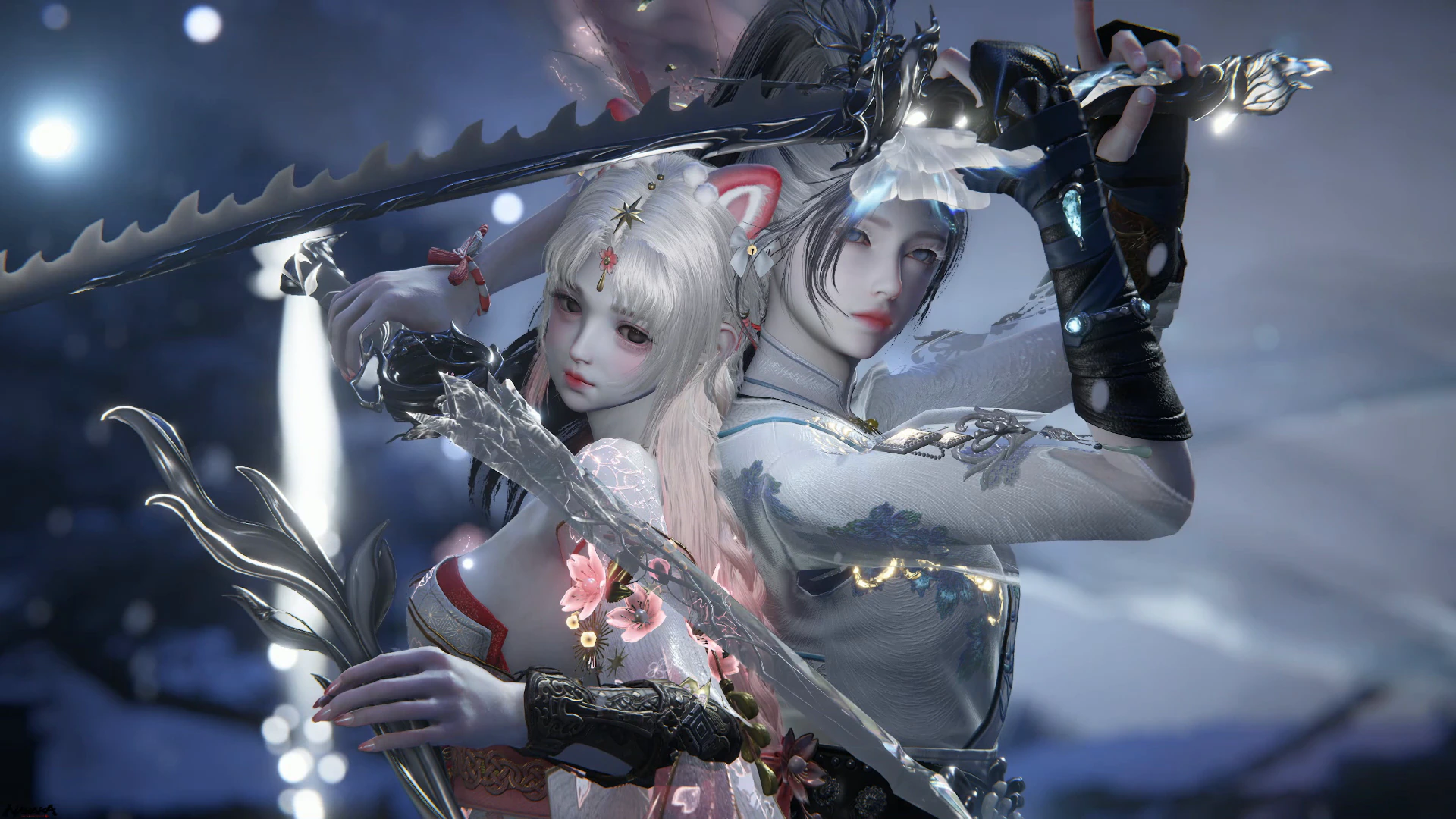 White-Haired Warrior Duo - Naraka: Bladepoint