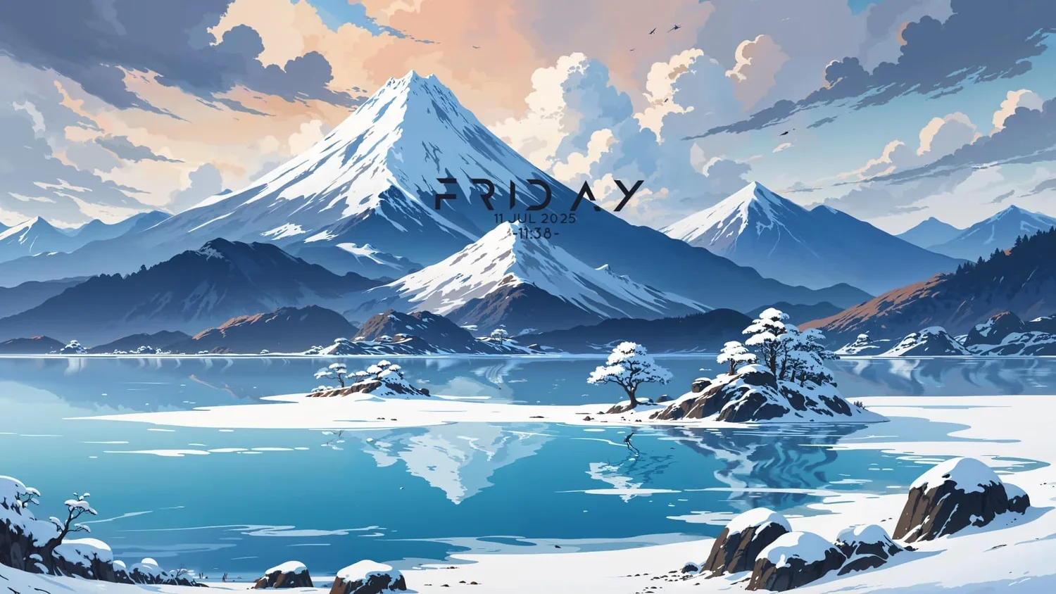 Winter’s Mirror: Alpine wallpaper preview