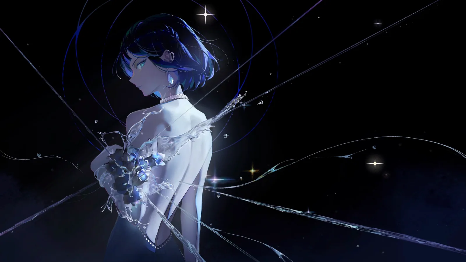 Yelan in a Dark Crystal Portrait - Genshin Impact